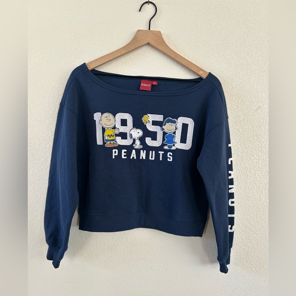 Peanuts Navy Sweatshirt with Charlie Brown,